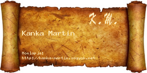 Kanka Martin névjegykártya