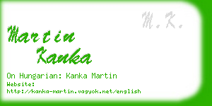 martin kanka business card